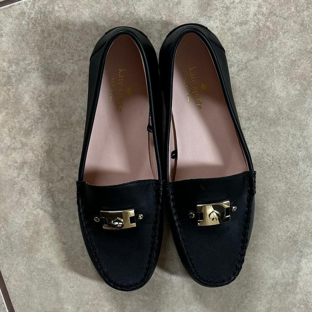 Kate Spade "Carmen" black slip on Loafers, size 8.5B